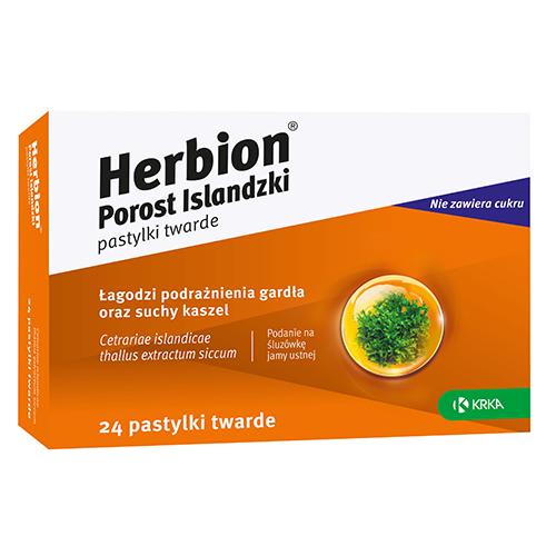 Miniaturka artykułu - Herbion Porost Islandzki 3 mg, 24 pastylki twarde