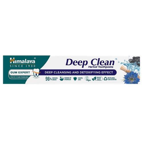 Miniaturka artykułu - HIMALAYA Deep Clean Pasta do zęb&oacute;w z węglem aktywnym, 75ml