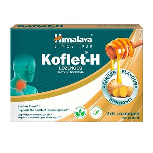 Miniaturka artykułu - HIMALAYA Koflet-H smak imbirowy - 12past.