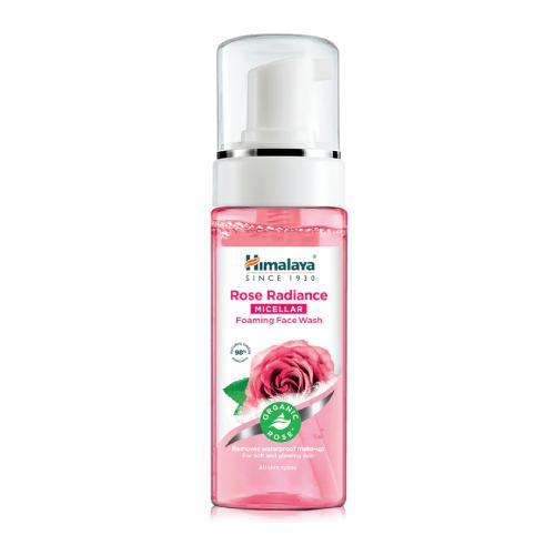 Miniaturka artykułu - HIMALAYA Micelarna Pianka do mycia twarzy rozświetlająca z R&oacute;żą Organiczną, 150ml