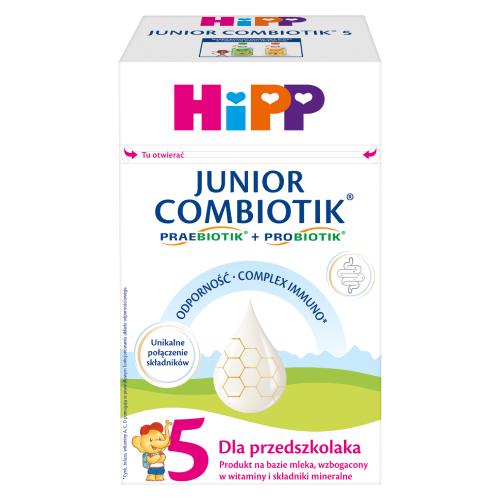 Miniaturka artykułu - HiPP 5 JUNIOR COMBIOTIK mleko dla przedszkolaka,  550 g USZKODZONE TEKTUROWE OPAKOWANIE