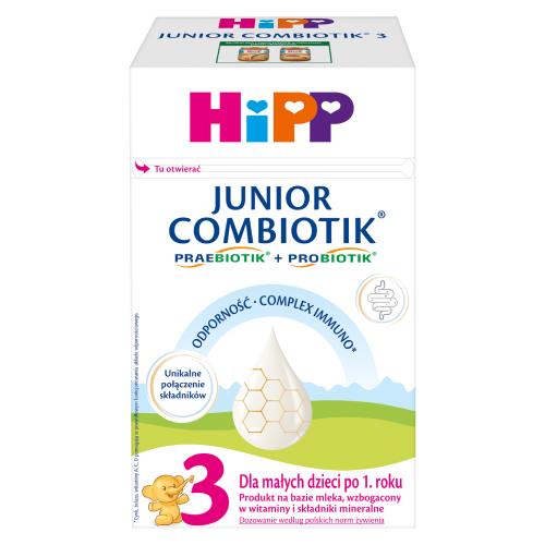 Miniaturka artykułu - HiPP Junior Combiotik 3 Produkt na bazie mleka dla małych dzieci po 1. roku, 550 g