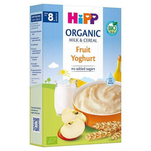 Miniaturka artykułu - HiPP BIO Kaszka mleczno zbożowa owoce-jogurt dla niemowląt od 8. miesiąca, 250 g