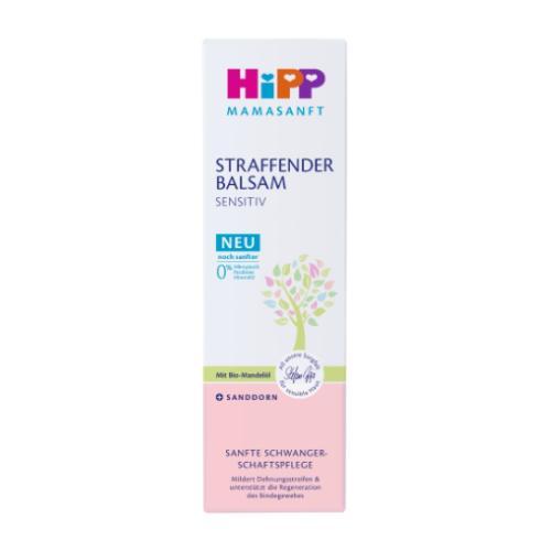 Miniaturka artykułu - HiPP Mamasanft Sensitive Ujędrniający balsam na rozstępy, 150ml KR&Oacute;TKA DATA 10.09.2026