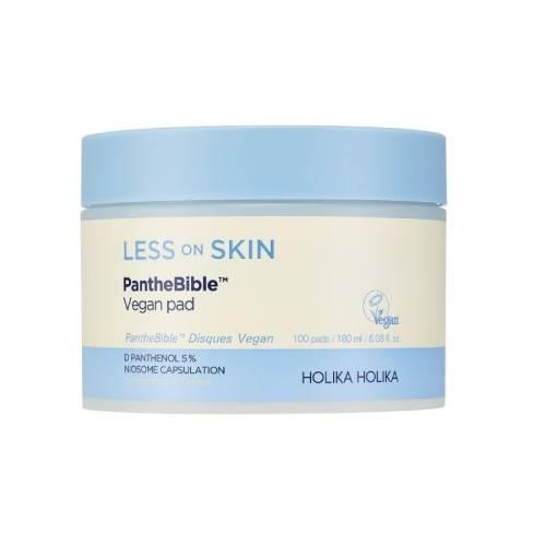 Miniaturka artykułu - HOLIKA HOLIKA Less on Skin Panthebible Vegan Pad Łagodzące płatki do twarzy nasączone esencją, 180ml