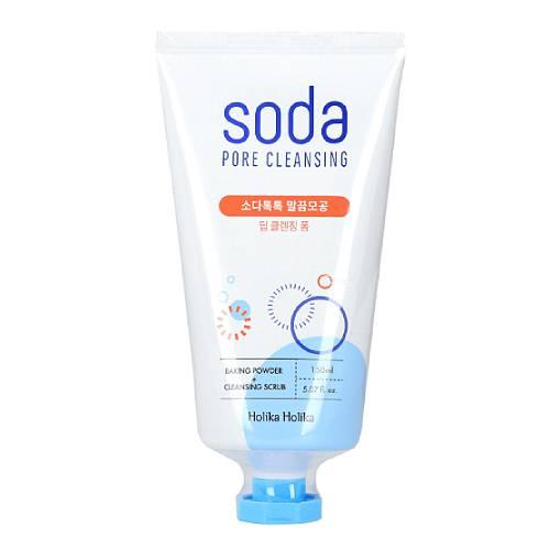 Miniaturka artykułu - HOLIKA HOLIKA Soda Pore Tok Tok Deep Cleansing Foam Pianka z peelingiem i sodą oczyszczoną, 150 ml