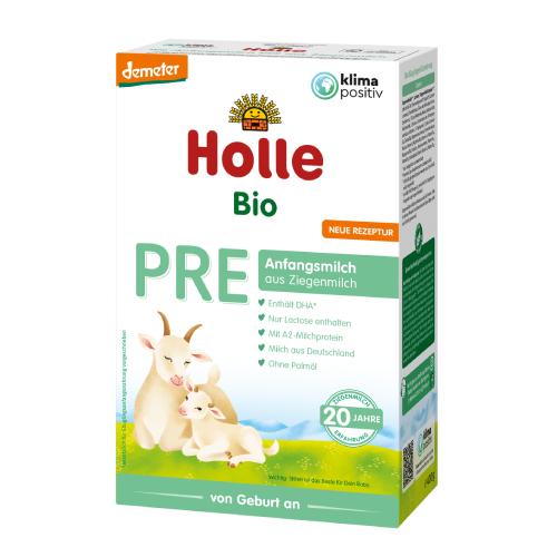 Miniaturka artykułu - HOLLE Bio Pre Mleko początkowe dla niemowląt na bazie mleka koziego (od urodzenia), 400g