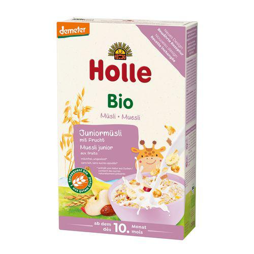 Miniaturka artykułu - HOLLE Junior Kaszka musli wieloziarnista z owocami po 10. miesiącu, 250g 