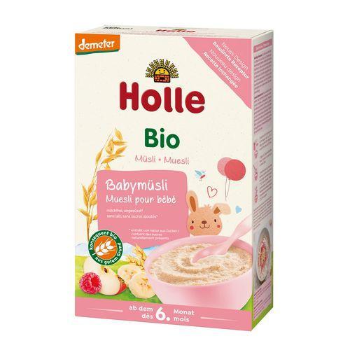Miniaturka artykułu - HOLLE Kaszka musli z owocami bezmleczna Bio, 250g USZKODZONE TEKTUROWE OPAKOWANIE
