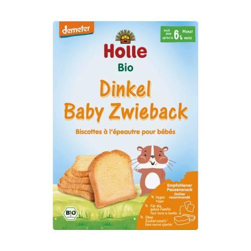 Miniaturka artykułu - HOLLE Sucharki orkiszowe pełnoziarniste dla niemowląt, 200g