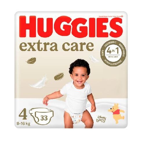 Miniaturka artykułu - HUGGIES Extra Care Jumbo 4 (8-16kg), 33szt. USZKODZONA FOLIA