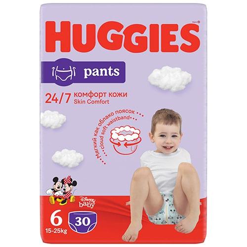 Miniaturka artykułu - HUGGIES Pants Jumbo 6 Pieluchomajtki 15-25kg - 30szt.