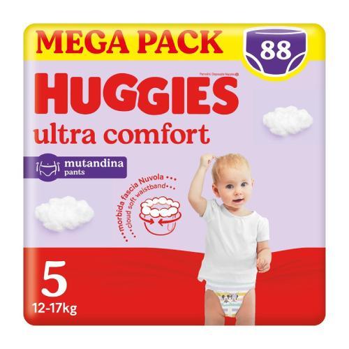 HUGGIES Pieluchomajtki Ultra Comfort rozmiar 5 (12-17kg), 88szt. /USZKODZONE TEKTUROWE OPAKOWANIE