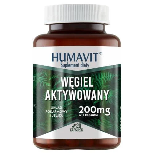 Miniaturka artykułu - HUMAVIT Węgiel aktywowany, 20 kapsułek