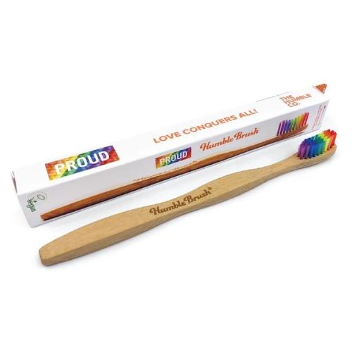 HUMBLE BRUSH Bambusowa szczoteczka do zęb&oacute;w PROUD VERSION kolorowa, 1szt.