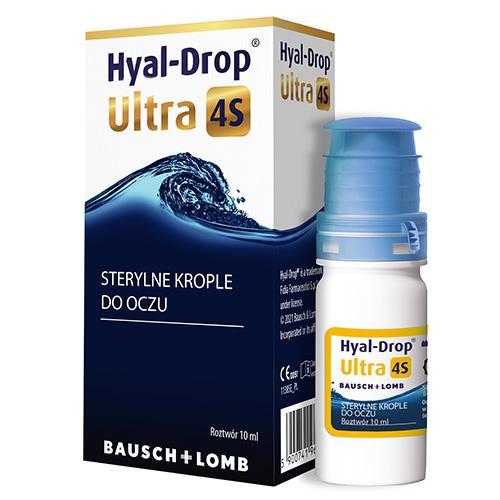 Miniaturka artykułu - Hyal Drop Ultra 4S, krople do oczu, 10 ml USZKODZONE OPAKOWANIE TEKTUROWE