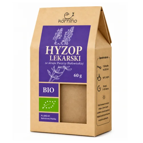 Miniaturka artykułu - Kornino Hyzop lekarski ekologiczny, 60 g