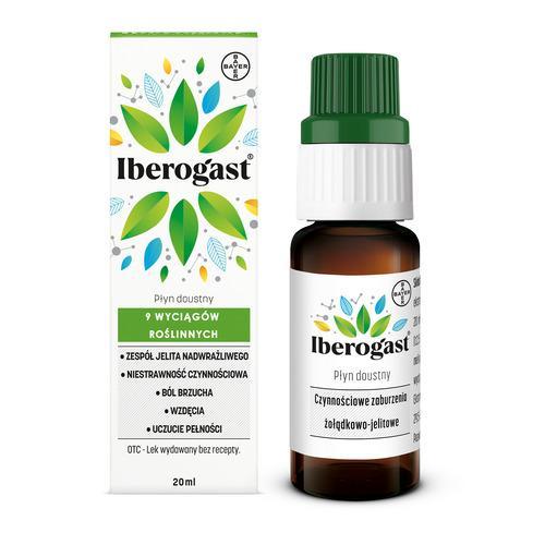 Miniaturka artykułu - IBEROGAST Płyn,  20ml  USZKODZONE OPAKOWANIE