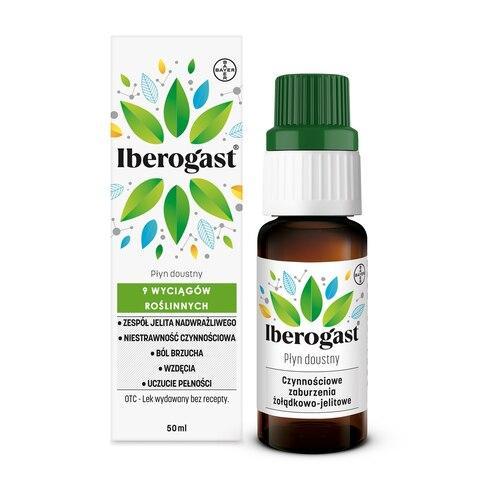 Miniaturka artykułu - IBEROGAST płyn na niestrawność żołądka - 50 ml KR&Oacute;TKA DATA 31.07.2026