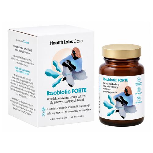 Miniaturka artykułu - Health Labs Ibsobiotic FORTE, 30 kaps.