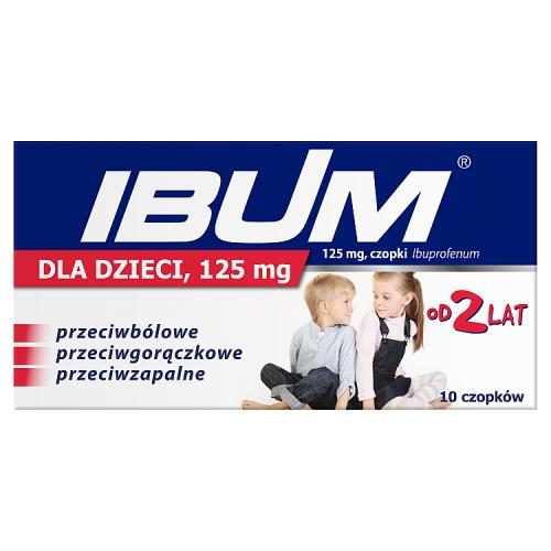 Ibum dla dzieci 125 mg czopki przeciwb&oacute;lowe, 10 szt.