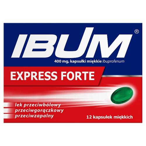 Miniaturka artykułu - Ibum Express Forte 400 mg, 12 kapsułek miękkich