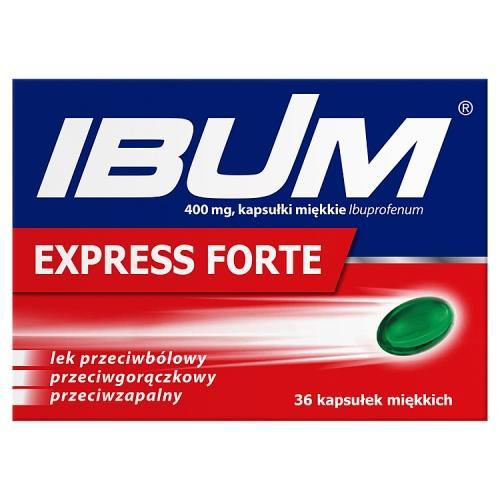 Miniaturka artykułu - Ibum Express Forte 400 mg, 36 kapsułek miękkich BRAK OPAKOWANIA