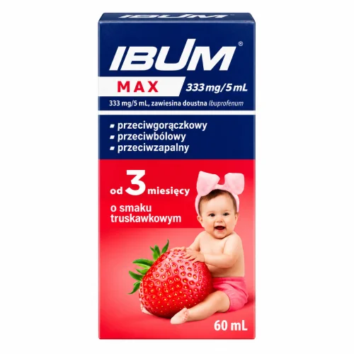 Miniaturka artykułu - Ibum Max 333 mg/5 ml Zawiesina doustna o smaku truskawkowym, 60 ml