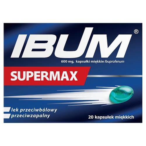 Miniaturka artykułu - Ibum Supermax 600 mg, 20 kapsułek miękkich
