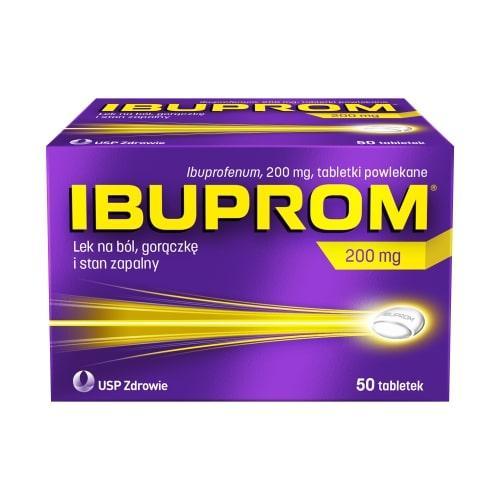 Miniaturka artykułu - IBUPROM 200 mg, 50 tabletek USZKODZONE TEKTUROWE OPAKOWANIE