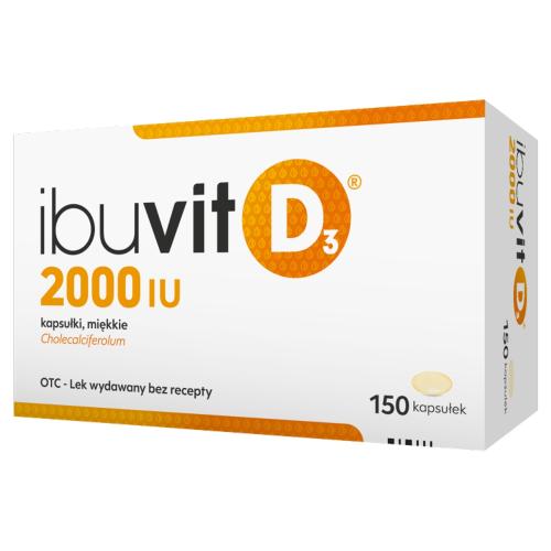 Miniaturka artykułu - Ibuvit D3 2000 IU, 150 kapsułek