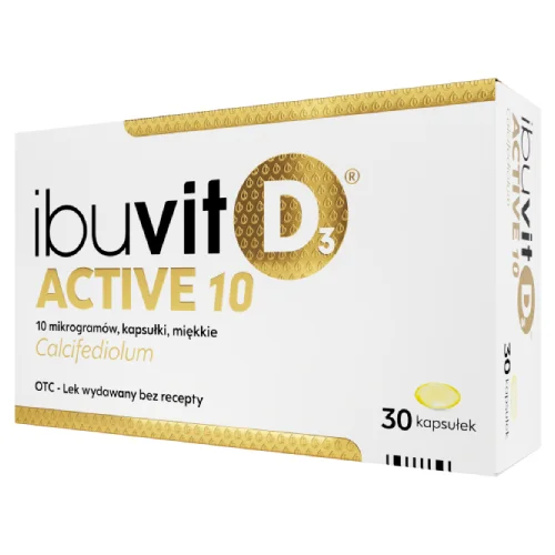 Miniaturka artykułu - Ibuvit D3 Active 10, 10 mcg, 30 kapsułek miękkich