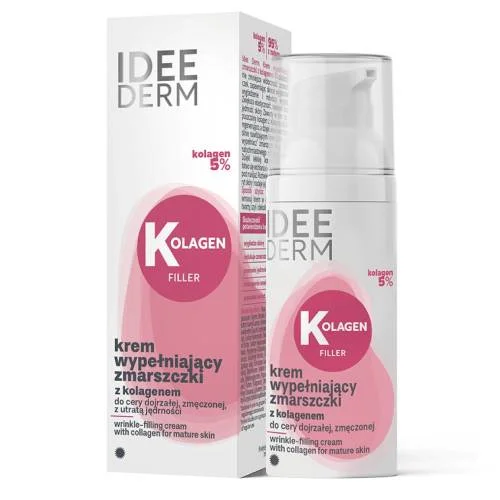 Miniaturka artykułu - Idee Derm Kolagen Filler Krem wypełniający zmarszczki z kolagenem 5%, 50 ml