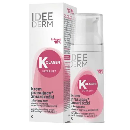Miniaturka artykułu - Idee Derm Krem prasujący zmarszczki z kolagenem 10% do cery dojrzałej, 50 ml