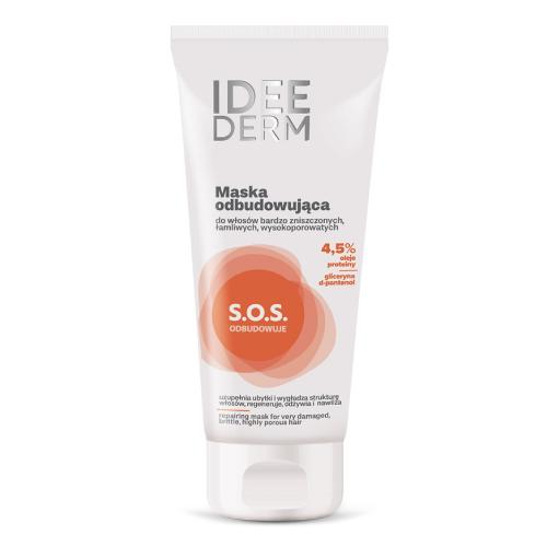 Miniaturka artykułu - Idee Derm Maska odbudowująca do włos&oacute;w wysokoporowatych, 200 ml