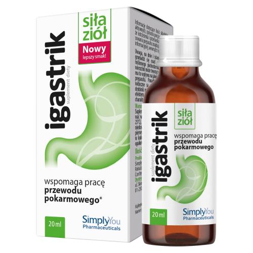 Miniaturka artykułu - Igastrik płyn - 20 ml  KR&Oacute;TKA DATA 30.09.2026