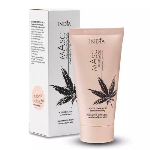 Miniaturka artykułu - India Maść rozgrzewająca z olejem konopnym, 50 ml