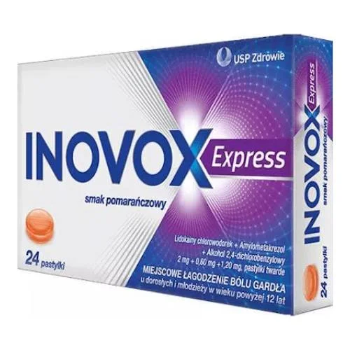 Miniaturka artykułu - Inovox Express smak pomarańczowy, 24 pastylki