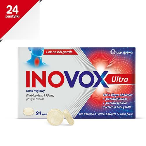 Miniaturka artykułu - Inovox Ultra smak miętowy, 24 pastylki USZKODZONE TEKTUROWE OPAKOWANIE