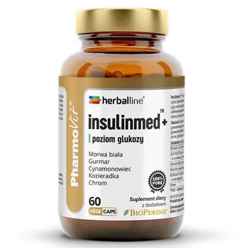 Miniaturka artykułu - Pharmovit Herbaline Insulinmed+, 60 kaps.