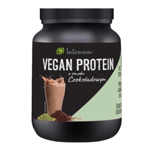 Miniaturka artykułu - Intenson Białko Vegan protein o smaku czekoladowym, 600g KR&Oacute;TKA DATA 30.09.2026