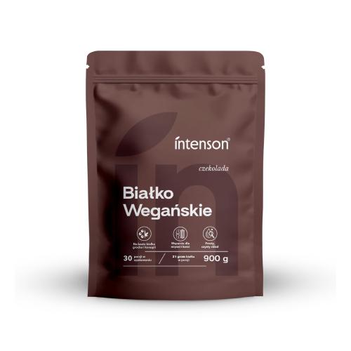 Miniaturka artykułu - Intenson Białko Wegańskie czekolada, 900 g