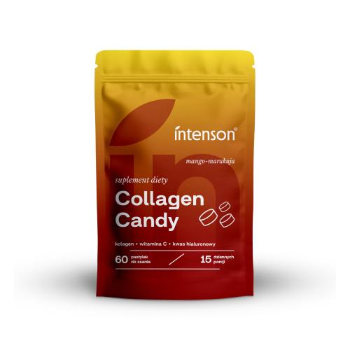 Miniaturka artykułu - Intenson Collagen Candy mango-marakuja, 60 past. do ssania