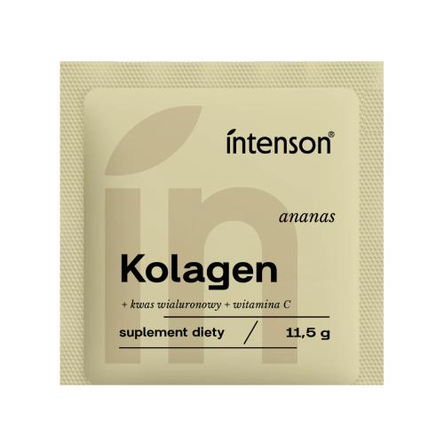 Miniaturka artykułu - Intenson Kolagen + witamina C + kwas hialuronowy smak ananasowy, 11,5 g  