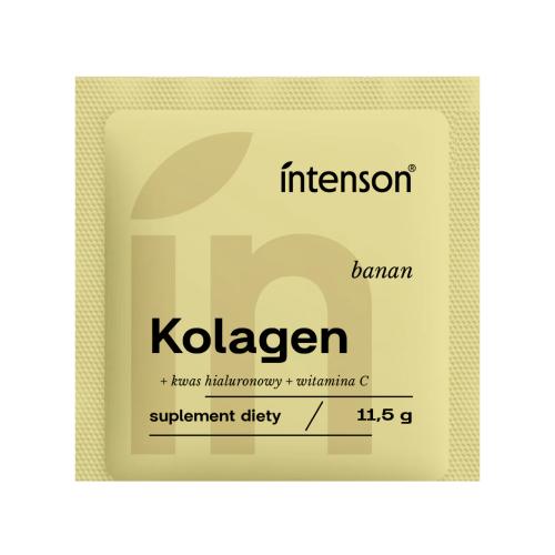 Miniaturka artykułu - Intenson Kolagen + witamina C + kwas hialuronowy smak bananowy, 11,5 g  