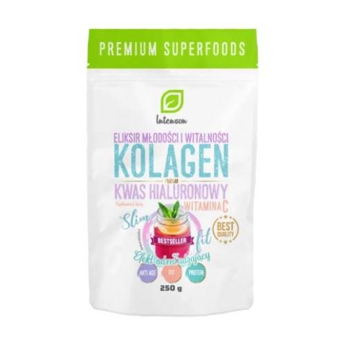 Miniaturka artykułu - INTENSON Kolagen + Witamina C + Kwas Hialuronowy, 250g