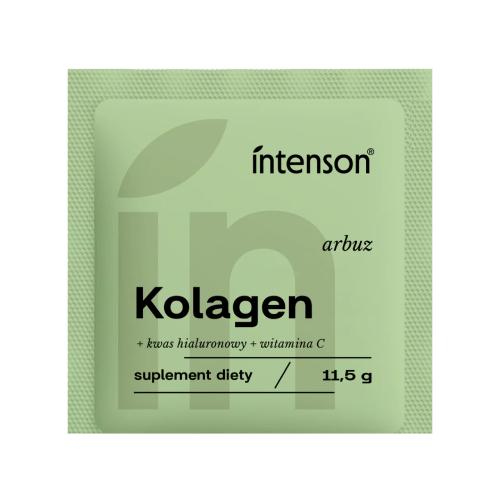 Miniaturka artykułu - Intenson Kolagen + witamina C + kwas hialuronowy smak arbuzowy, 11,5 g