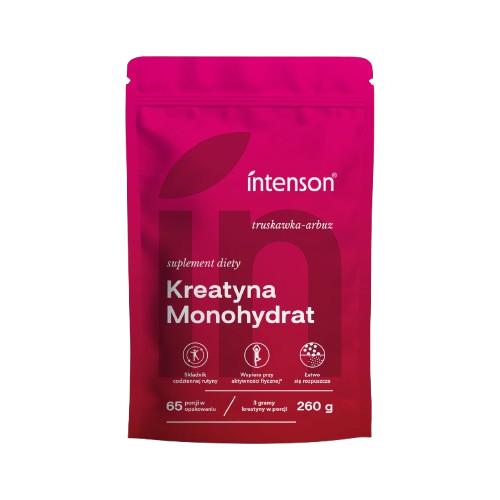 Miniaturka artykułu - Intenson Kreatyna Monohydrat smak truskawka-arbuz, 260 g