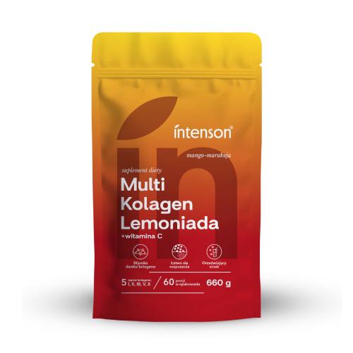 Miniaturka artykułu - Intenson Multi Kolagen Lemoniada mango-marakuja, 660 g 