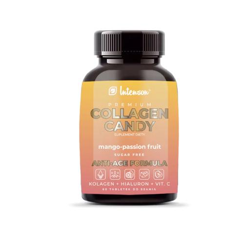 Miniaturka artykułu - INTENSON Premium Collagen Candy o smaku mango-marakuja, 60 tabletek do ssania